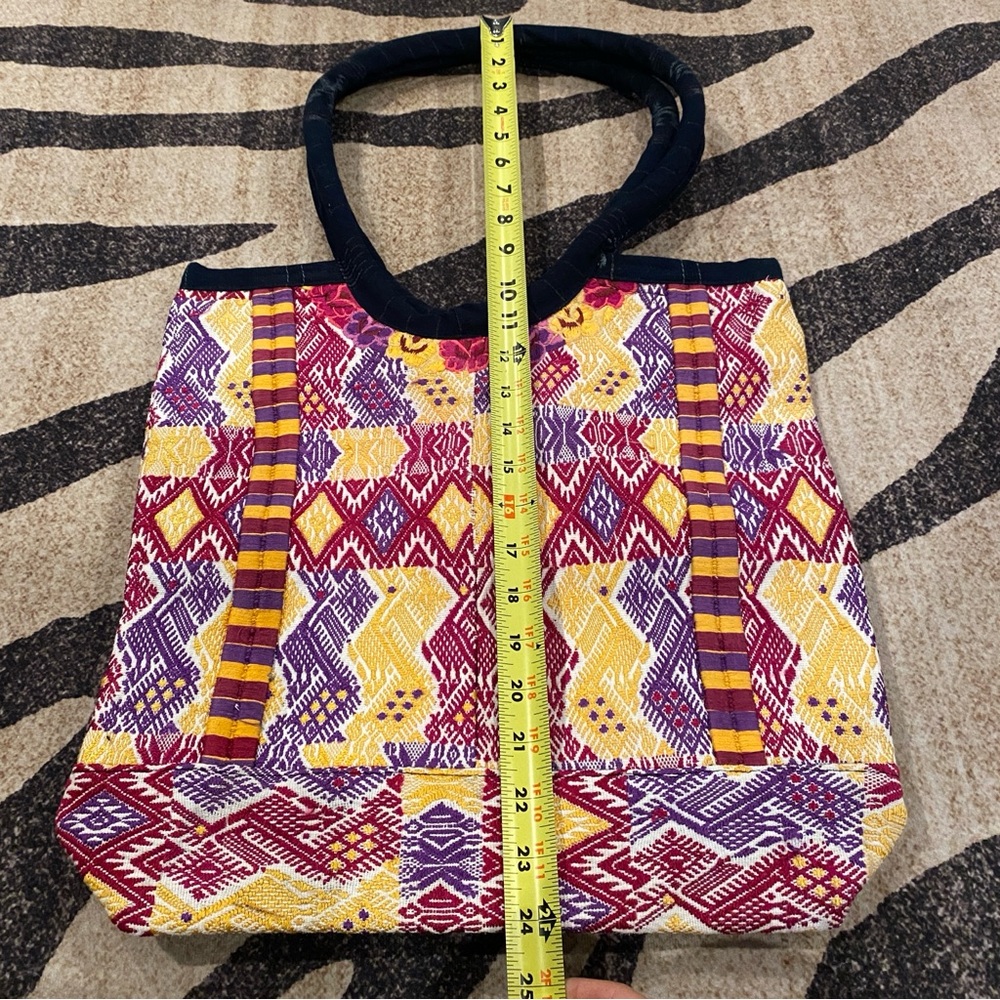 Bag, Colorful Patterned Tote - Picture 3 of 10